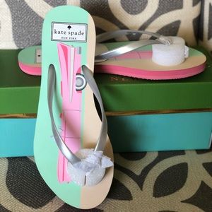 Kate Spade Nassau Convertible Print Flip Flops